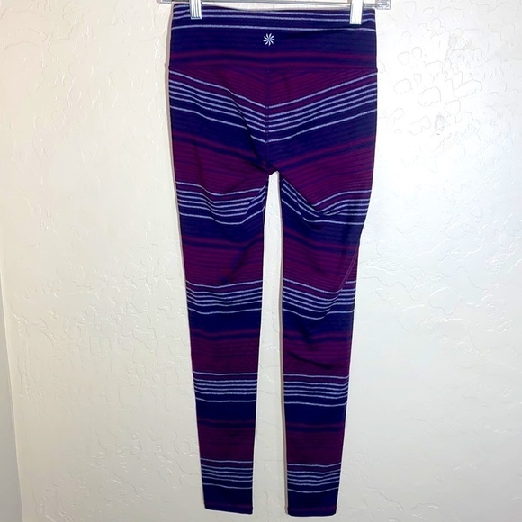 Athleta purple striped full length leggings - Picture 7 of 7
